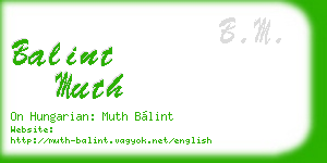 balint muth business card
